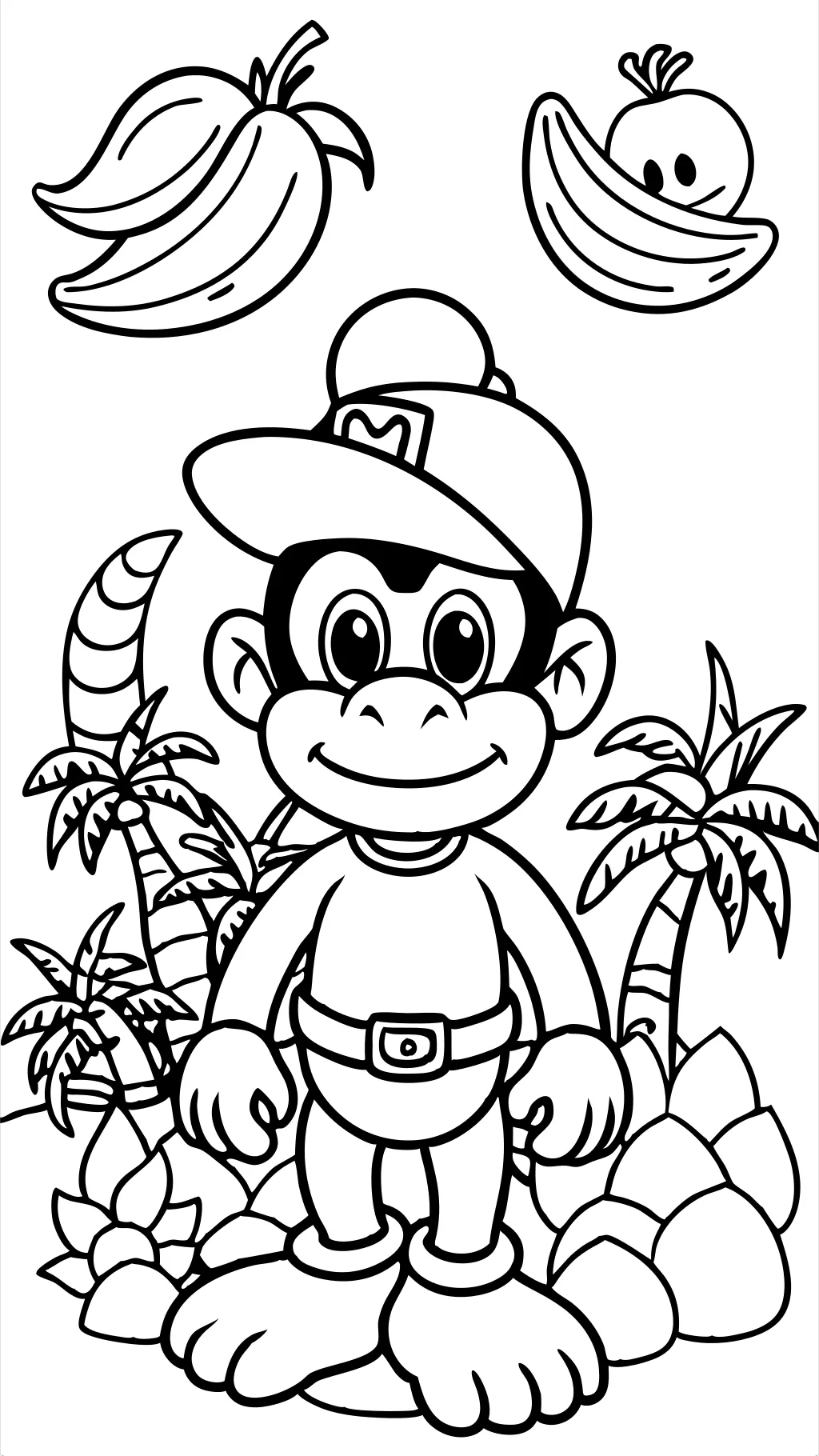 Diddy Kong para colorear